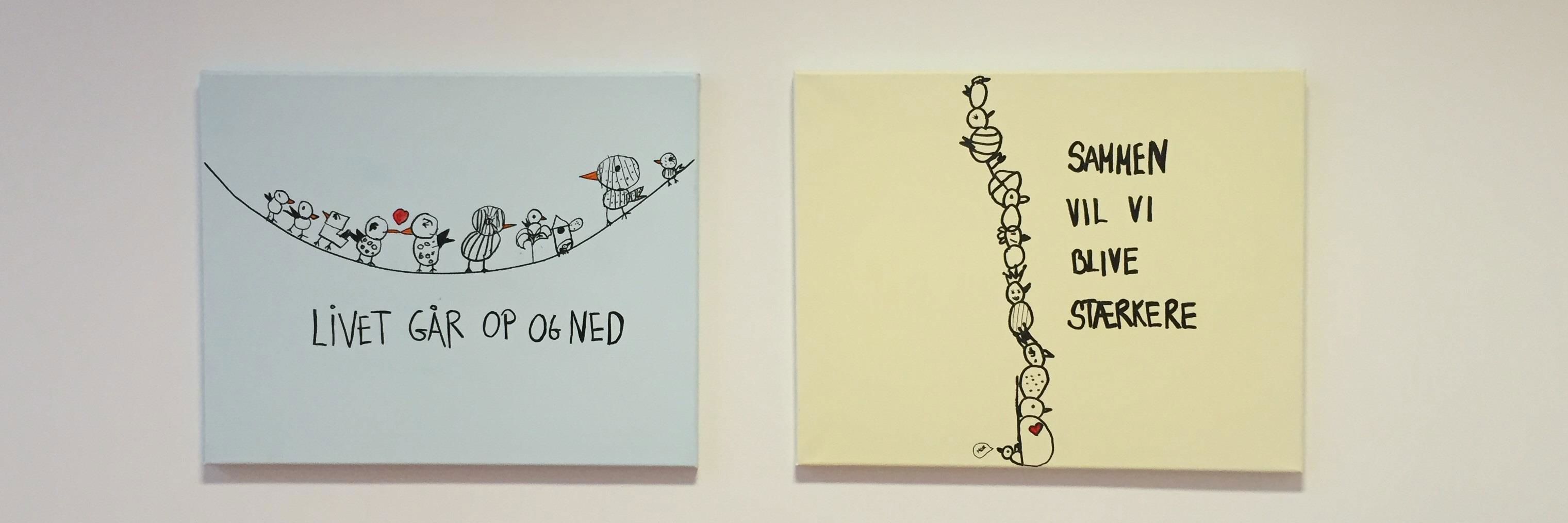 Illustrationer af Kristrup Børnehus' værdigrundlag